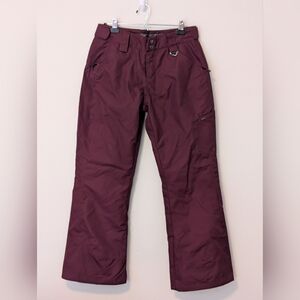 Oakley Regular Fit Baseline Snowboard Ski Snow Pants Purple Maroon Sz S